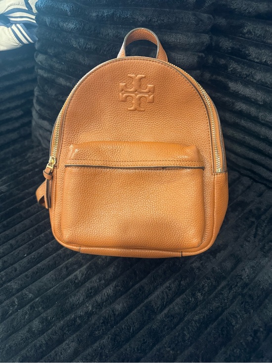 Tory Burch Handbags - Tory Burch Chestnut Brown Pebbled Leather Mini Backpack
